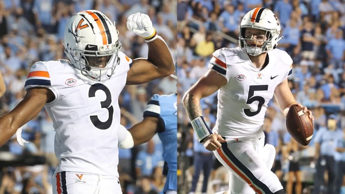 Dontayvion Wicks and Brennan Armstrong, Virginia Cavaliers football, Maxwell Award watch list